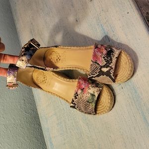 Vince Camuto Floral Wedge Espadrilles- 6.5